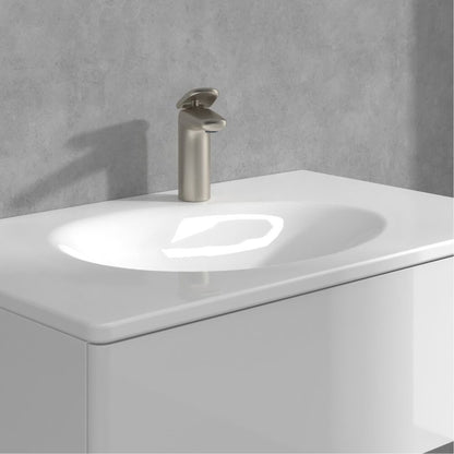 Смесител за мивка Villeroy&Boch Antao с един лост, никел мат с Push-Open вентил
