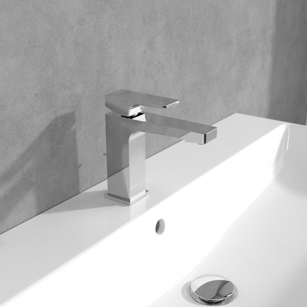 Смесител за мивка Villeroy&Boch Architectura Square хром гланц с Pop-Up вентил