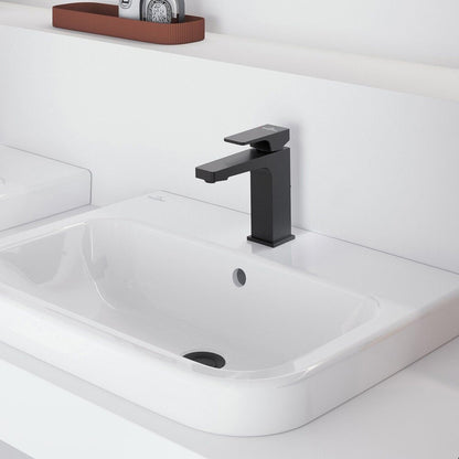 Смесител за умивалник Villeroy&Boch Architectura Square черен мат с Pop-Up вентил