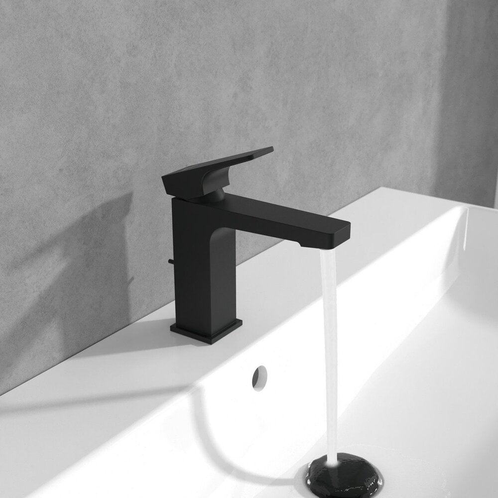 Смесител за умивалник Villeroy&Boch Architectura Square черен мат с Pop-Up вентил