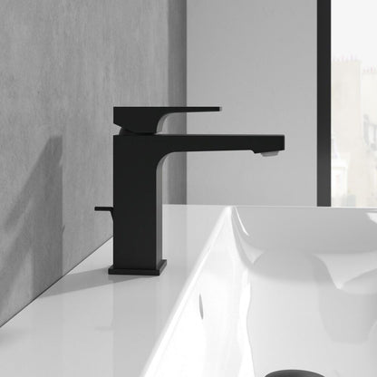 Смесител за умивалник Villeroy&Boch Architectura Square черен мат с Pop-Up вентил