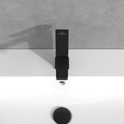 Смесител за умивалник Villeroy&Boch Architectura Square черен мат с Pop-Up вентил