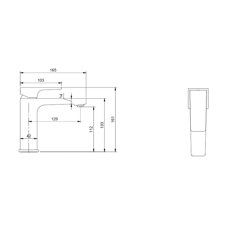 Смесител за мивка Villeroy&Boch Architectura Square с brushed nickel покритие