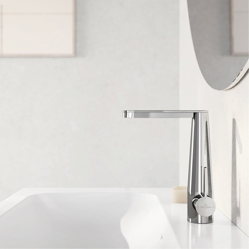 Смесител за мивка Villeroy&Boch Conum с един лост хром гланц с Push-Open вентил