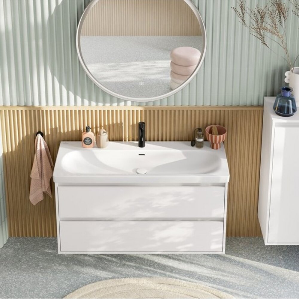 Смесител за мивка Villeroy&Boch Skyla с един лост черен мат