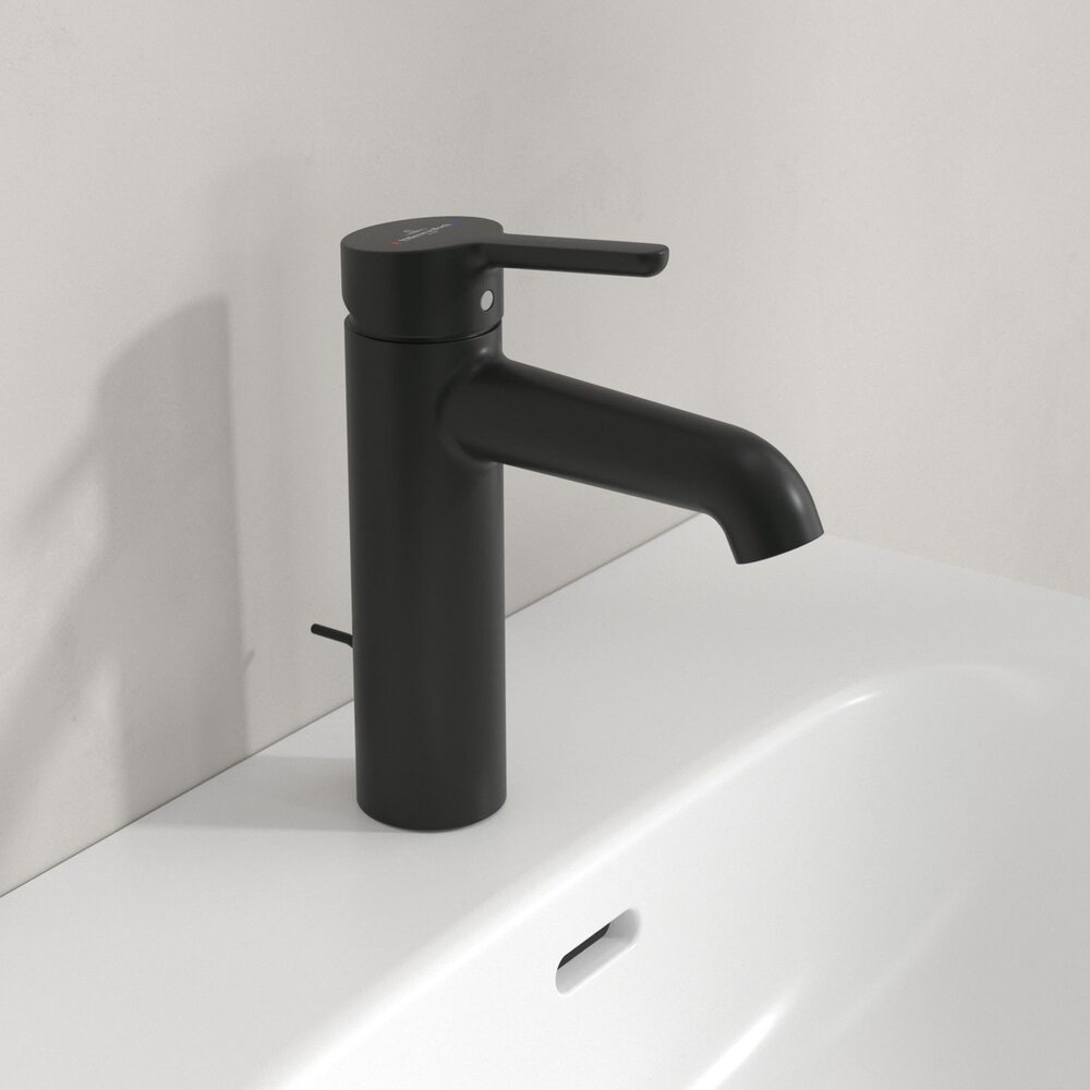 Смесител за мивка Villeroy&Boch Skyla матово черен с Pop-Up вентил