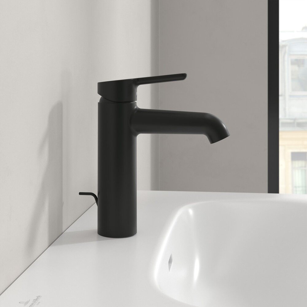 Смесител за мивка Villeroy&Boch Skyla матово черен с Pop-Up вентил