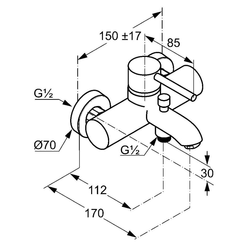 Kludi Bozz Bath and Shower Faucet