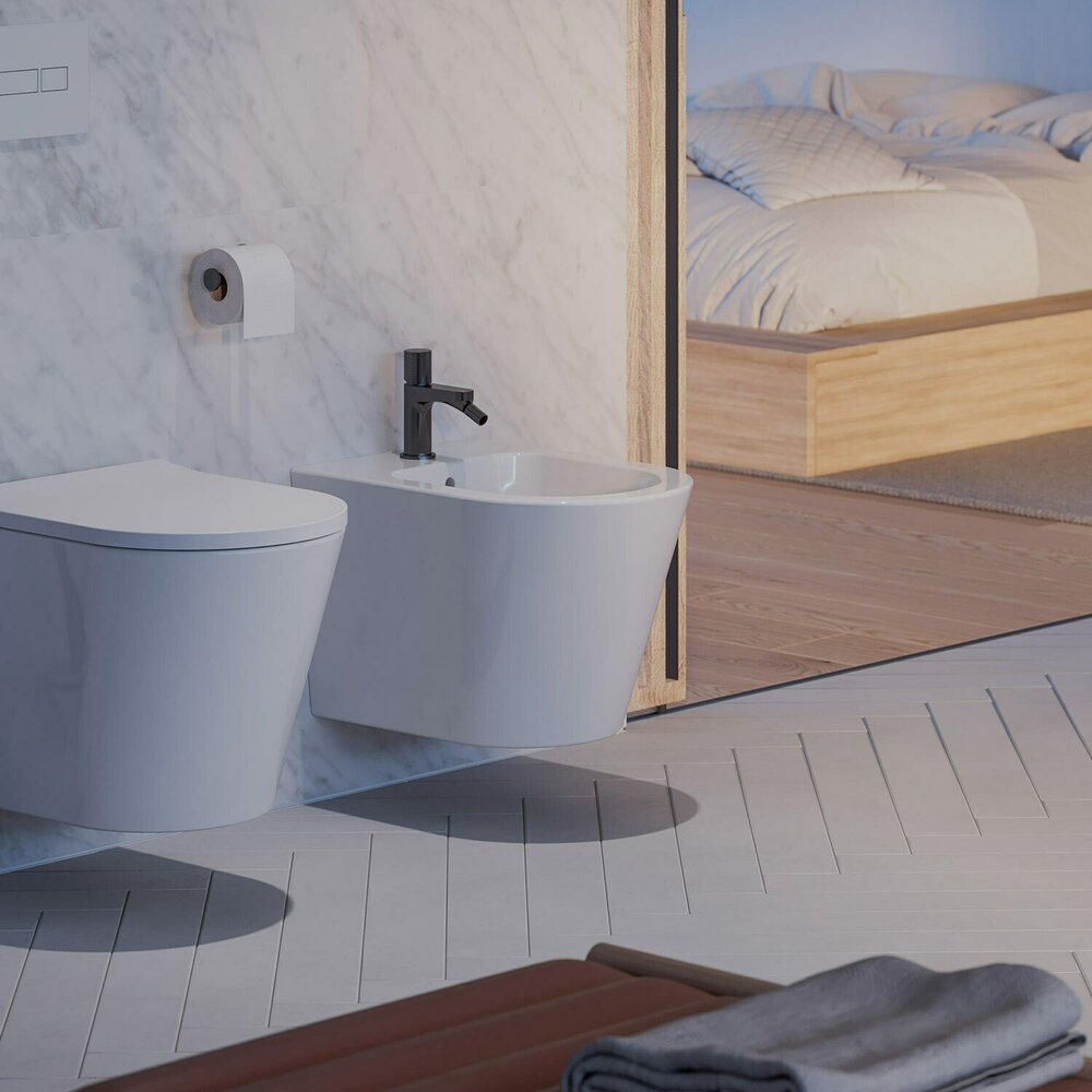 Omnires Contour Bidet Faucet in Anthracite