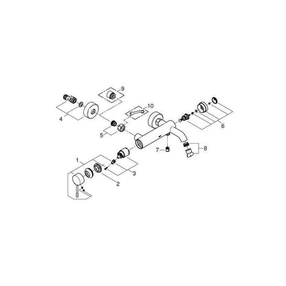 Grohe Essence New Chrome Single-Handle Bathtub-Shower Faucet