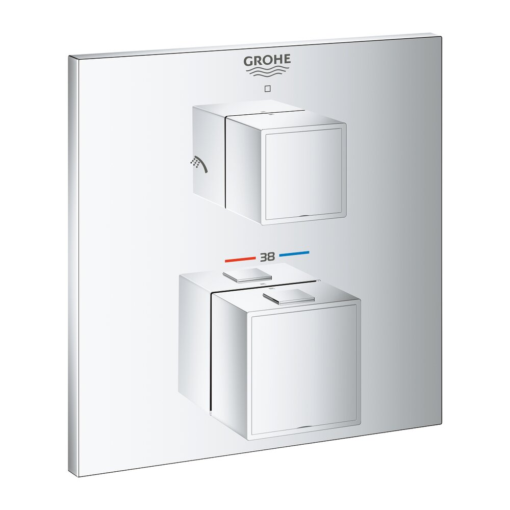 Grohtherm Cube Concealed Shower Valve with Two Outlets
