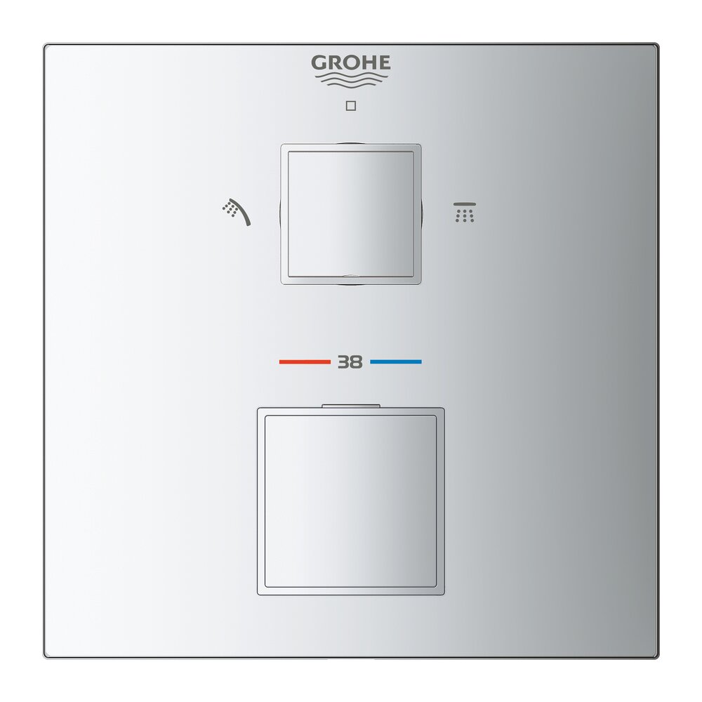 Grohtherm Cube Concealed Shower Valve with Two Outlets