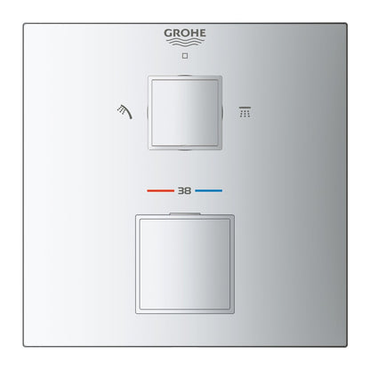 Grohtherm Cube Concealed Shower Valve with Two Outlets
