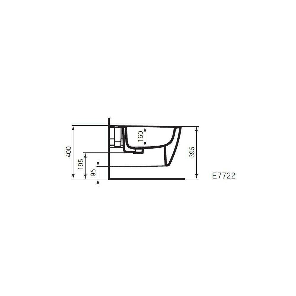 Ideal Standard Connect Wall-Hung Bidet with Completely Hidden Fixing