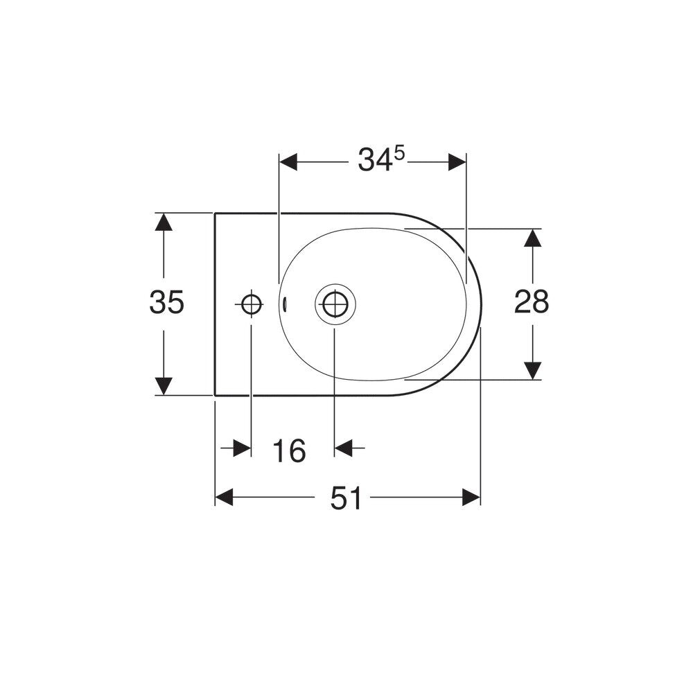 Geberit Acanto Floor-mounted Bidet White