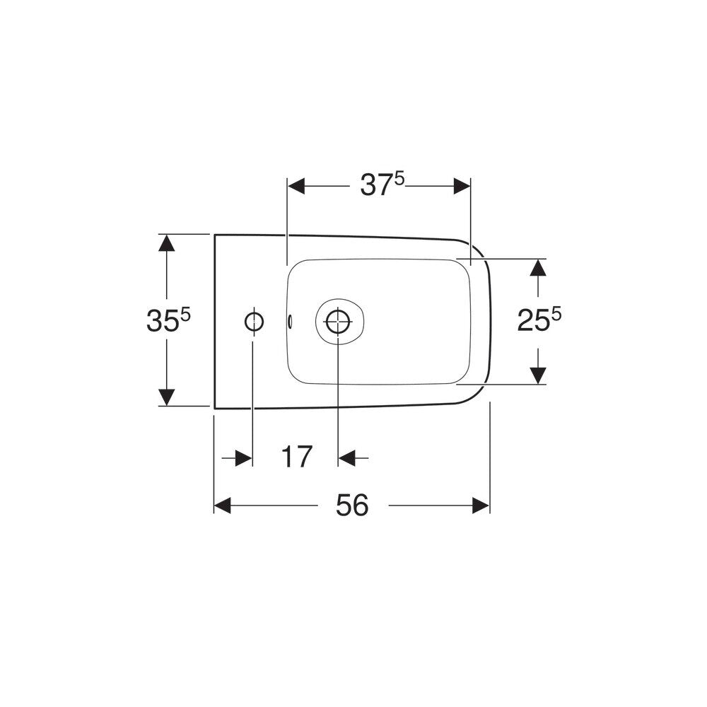 Geberit Icon Square Floor Bidet White