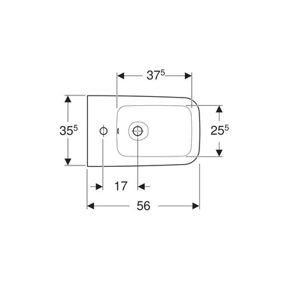 Geberit Icon Square Floor Bidet White