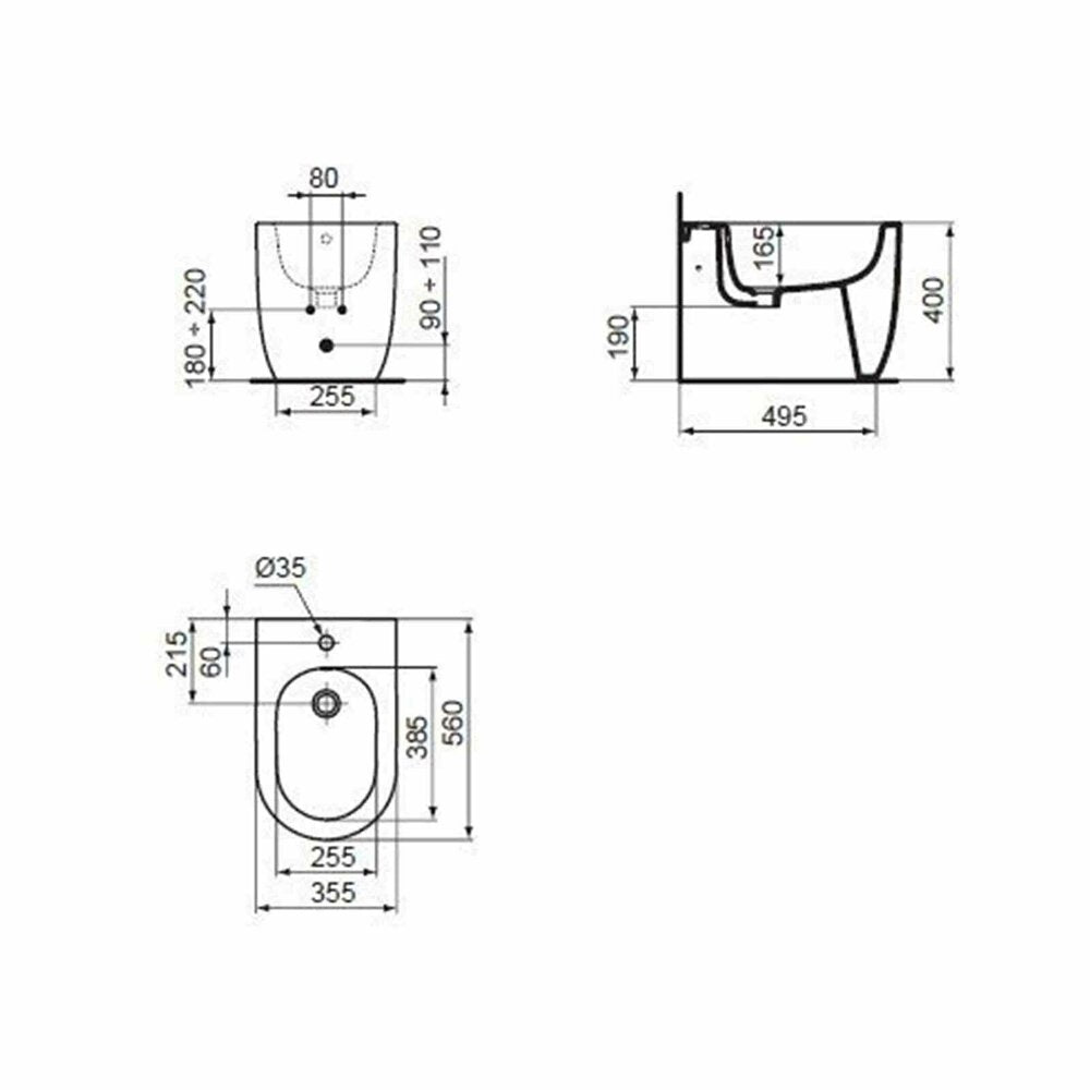 Ideal Standard Atelier Blend Cube BTW White Gloss Bidet