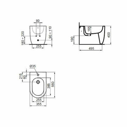 Ideal Standard Atelier Blend Cube BTW White Gloss Bidet