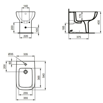 Floor-standing bidet Ideal Standard i.Life A