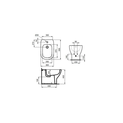 Ideal Standard Tesi Floor-Mounted Bidet