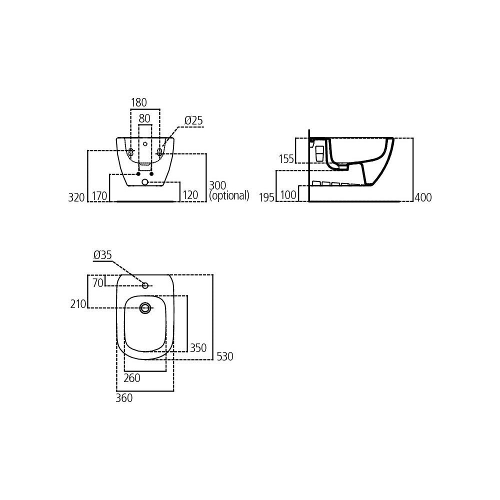 Ideal Standard Tesi Wall-Hung Bidet