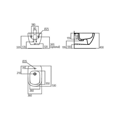 Ideal Standard Tesi Wall-Hung Bidet