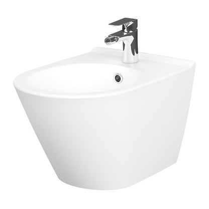Cersanit City Glossy White Wall-Mounted Bidet with Hidden Fixing