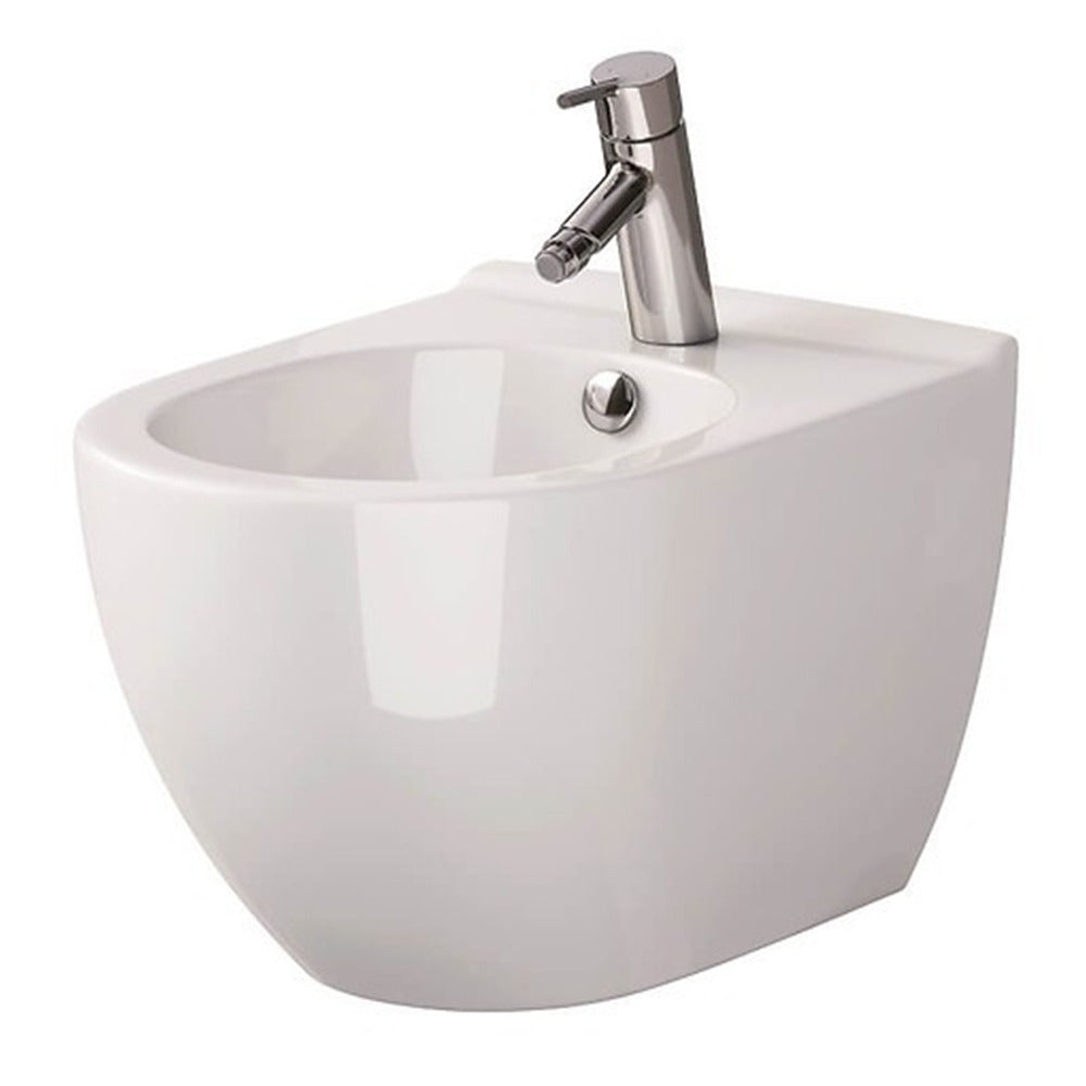 Cersanit Zen Glossy White Wall-Mounted Bidet with Hidden Fixing