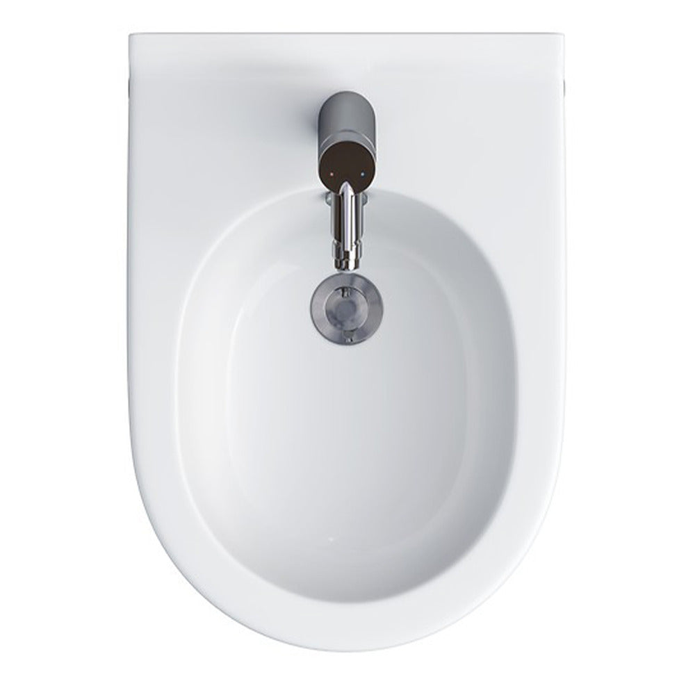 Cersanit Zen Glossy White Wall-Mounted Bidet with Hidden Fixing