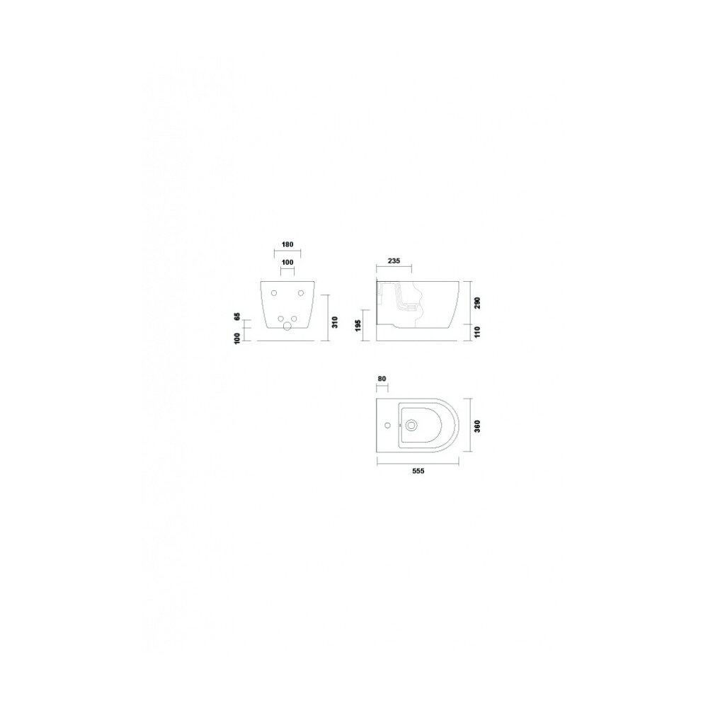 Gala Coral Glossy Wall-Hung Bidet