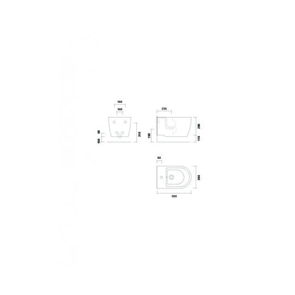 Gala Coral Glossy Wall-Hung Bidet