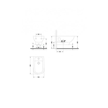 Gala Smart Wall-Hung Bidet 56.5x35