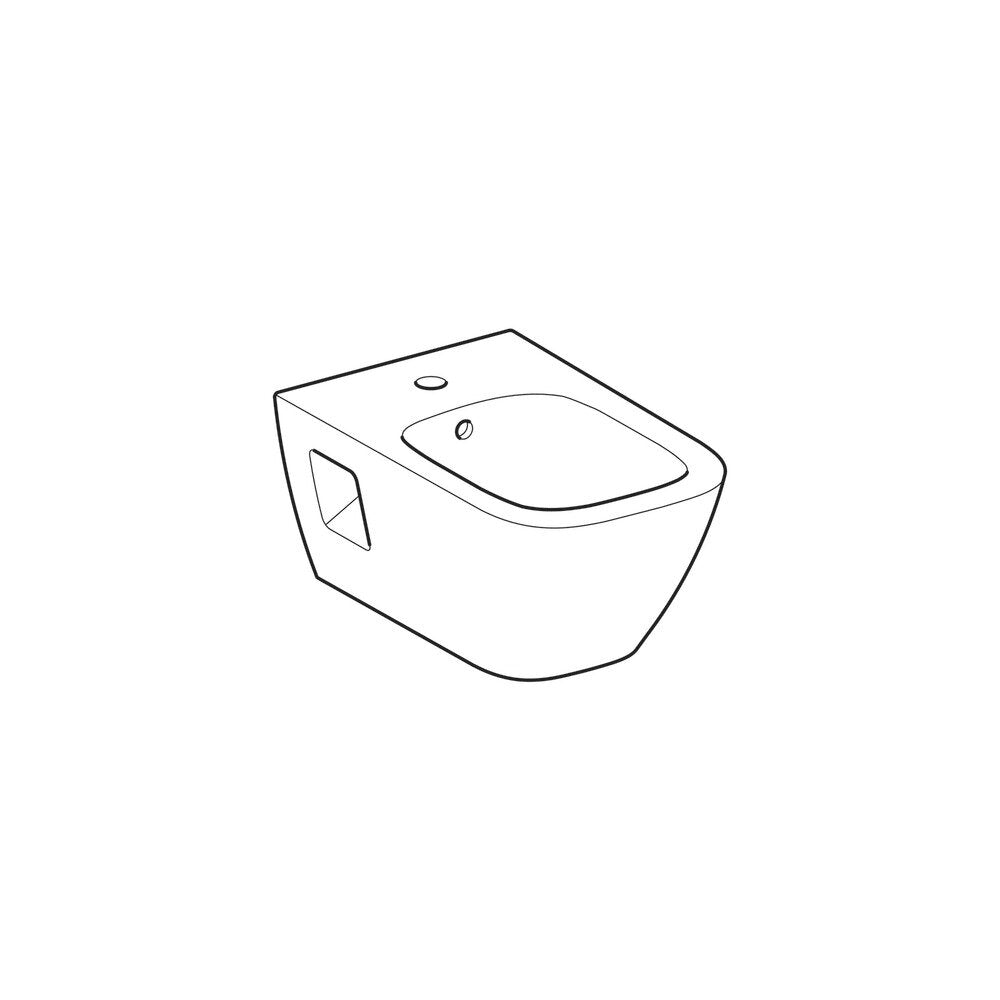 Geberit Selnova Square Wall-Mounted Bidet White