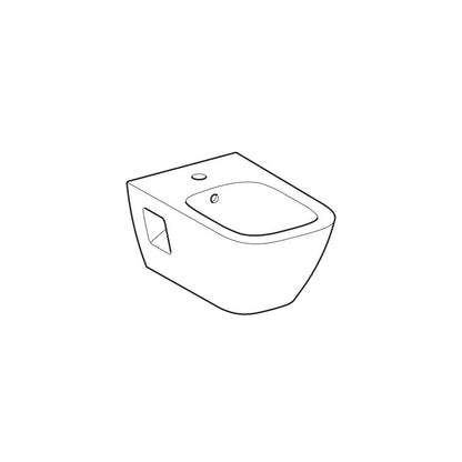 Geberit Selnova Square Wall-Mounted Bidet White