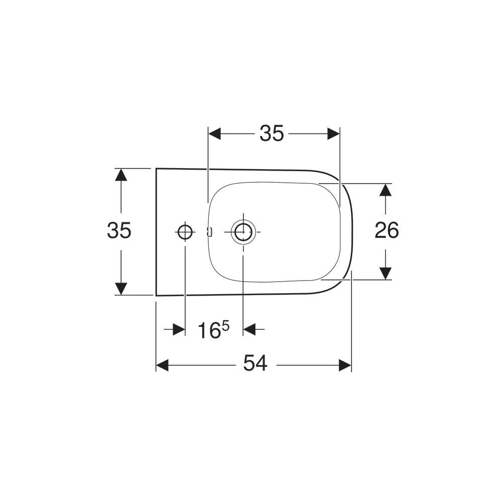 Geberit Selnova Square Wall-Mounted Bidet White