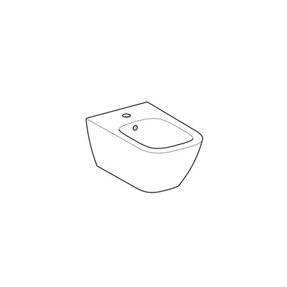 Окачен биде Geberit Smyle Square бяло