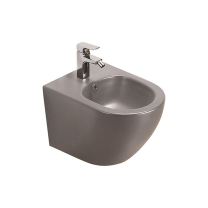Fluminia Alfonzo Matte Gray Wall-Hung Bidet
