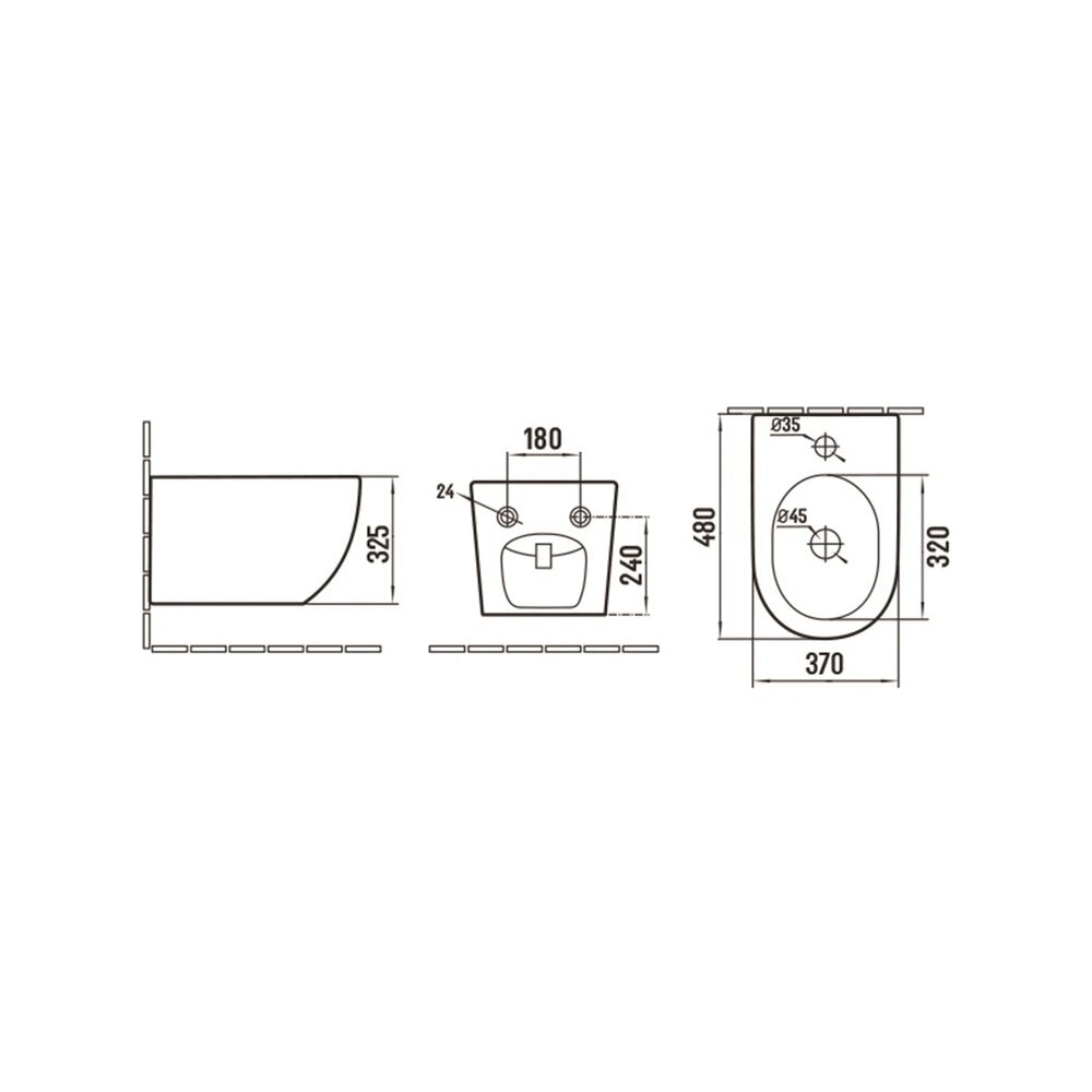 Fluminia Alfonzo Matte Gray Wall-Hung Bidet