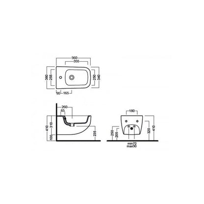 Hatria Next Wall-Hung Bidet White