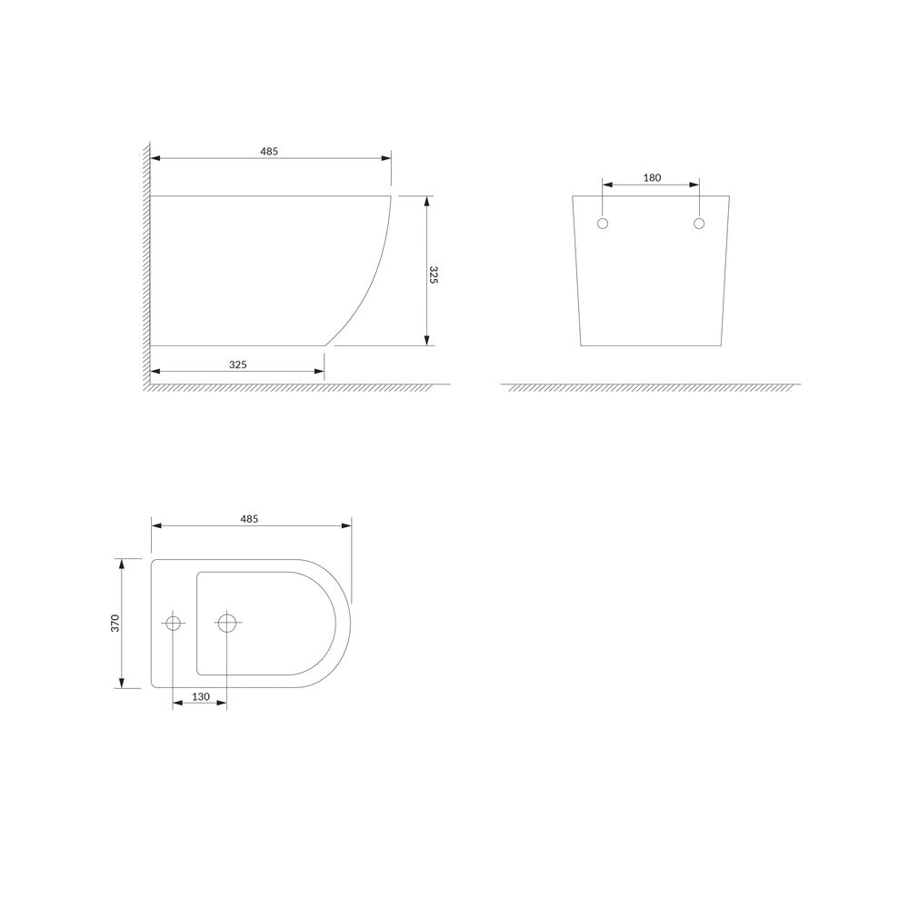 Omnires Ottawa Wall-Hung Bidet White