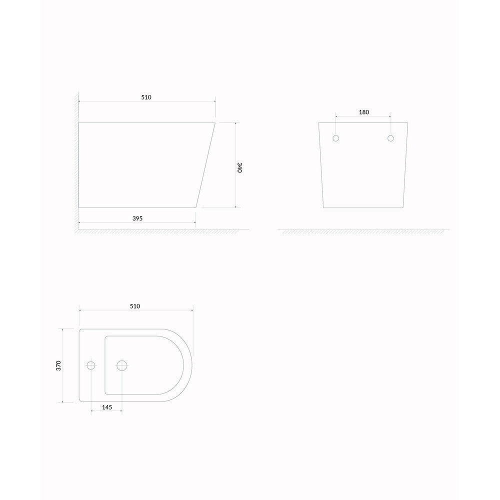 Omnires Tampa Wall-Hung Bidet White