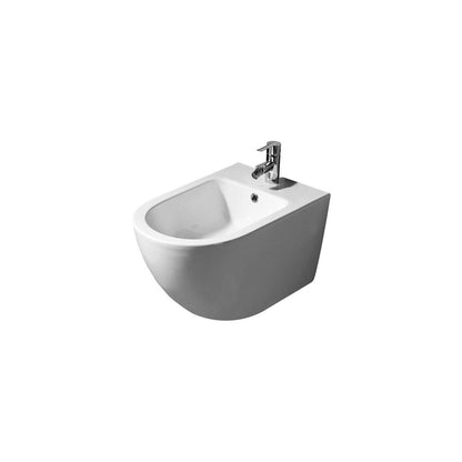 Rea Carlo Mini Oval Glossy Wall-Hung Bidet