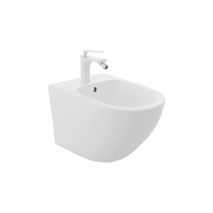 Rea Carlo Mini Oval Glossy Wall-Hung Bidet