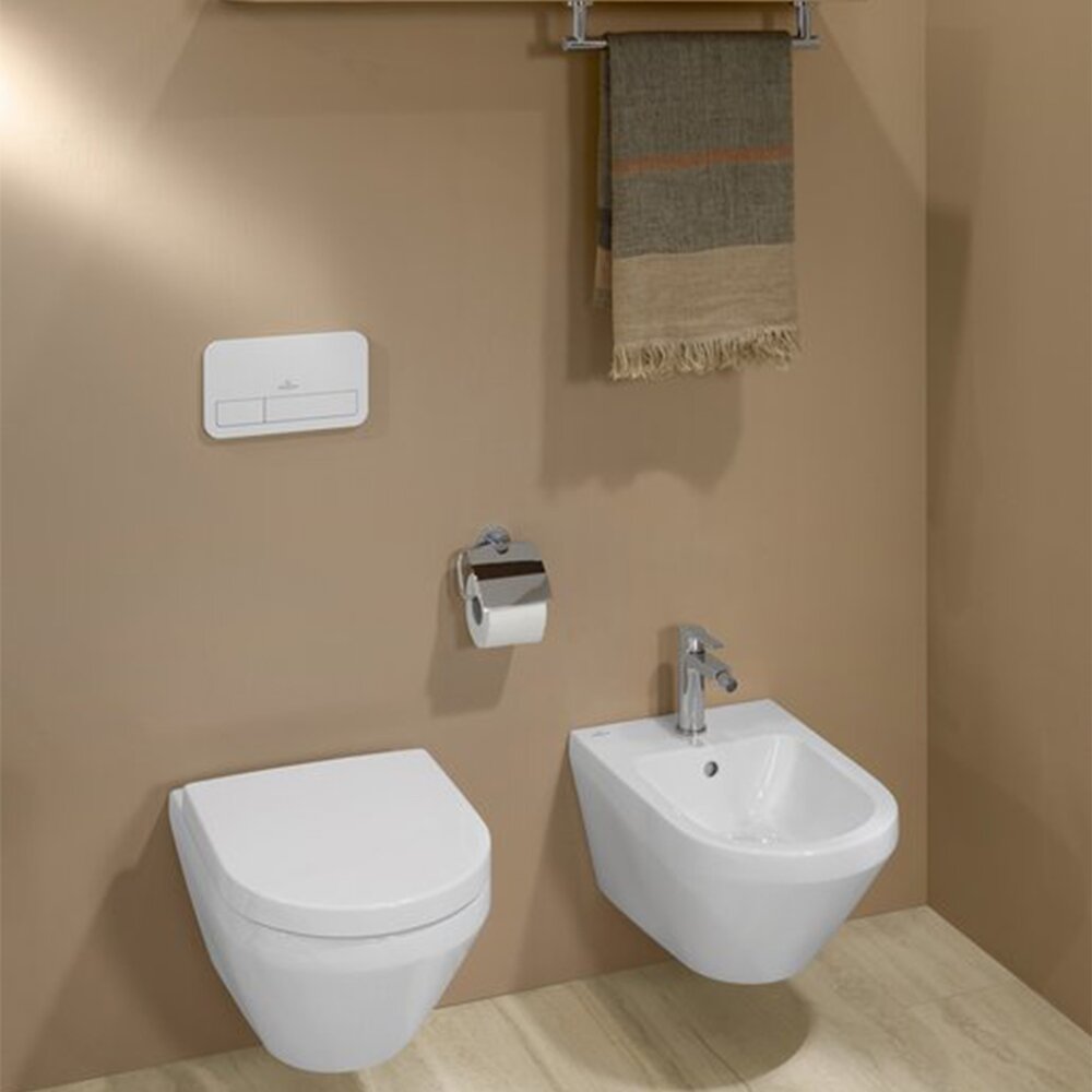 Суспендирано биде Villeroy&Boch Architectura с бял завършек Alpin CeramicPlus