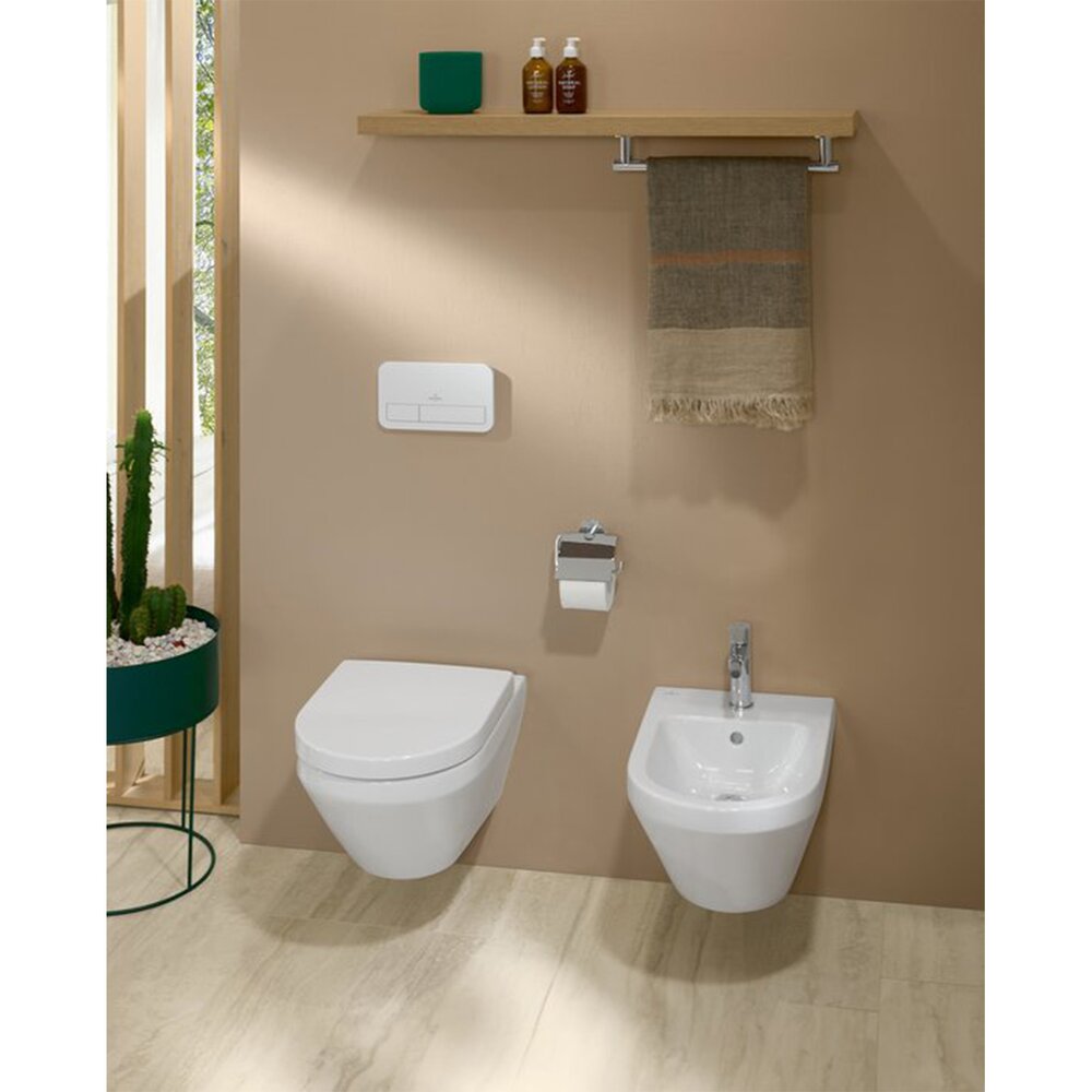 Суспендирано биде Villeroy&Boch Architectura с бял завършек Alpin CeramicPlus