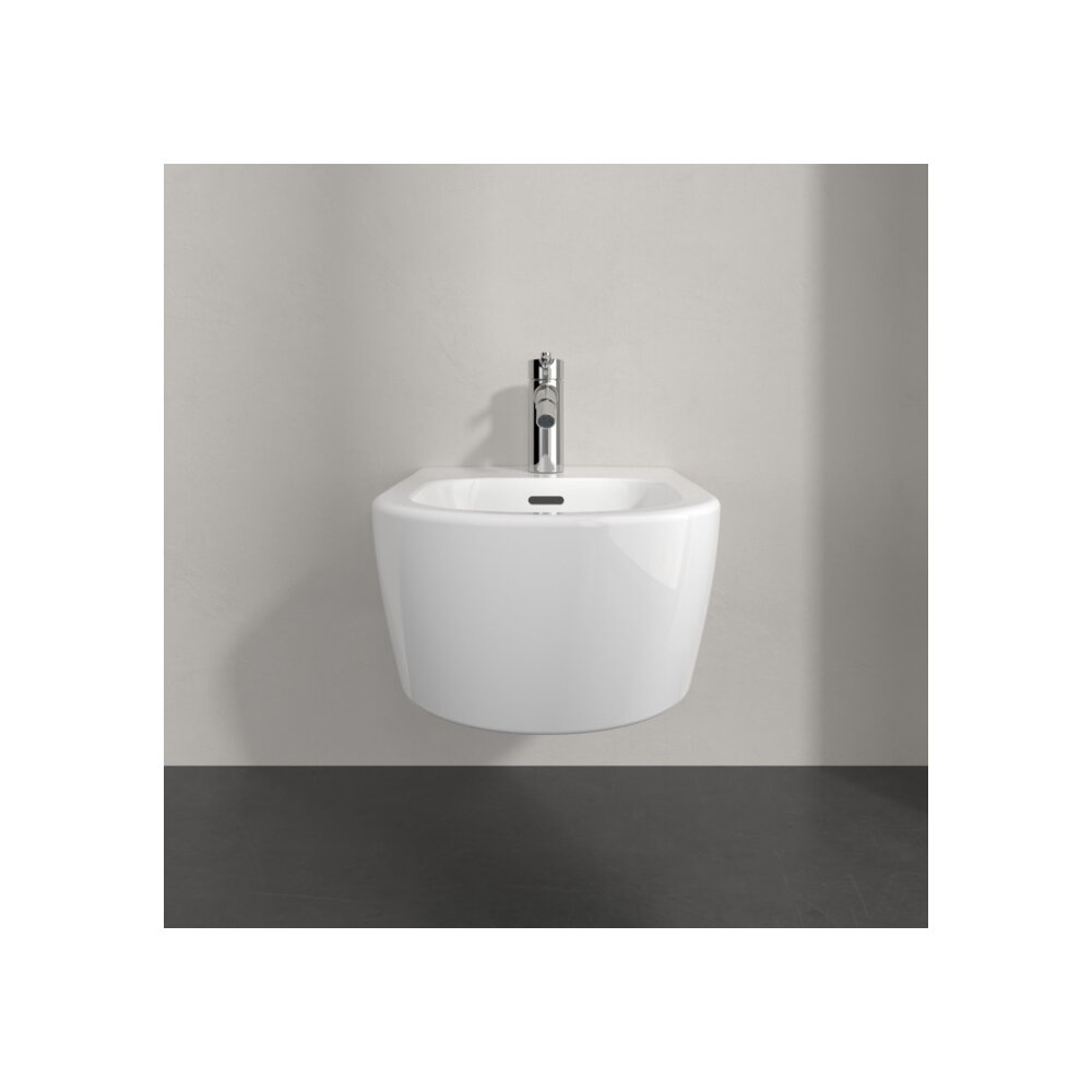 Суспендирано биде Villeroy&Boch Skyla с лъскаво бяло покритие