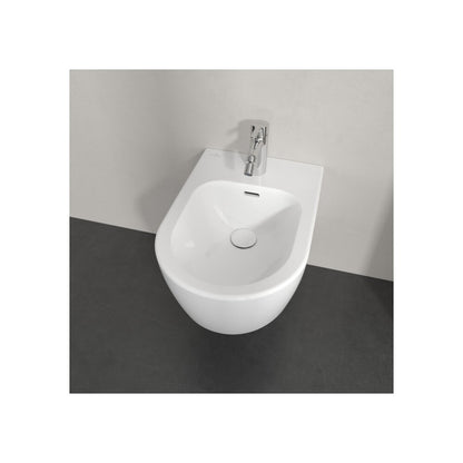 Суспендирано биде Villeroy&Boch Skyla с лъскаво бяло покритие