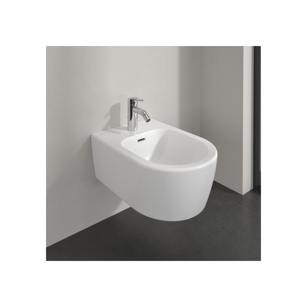 Суспендирано биде Villeroy&Boch Skyla с матово бяло покритие - Stone White CeramicPlus