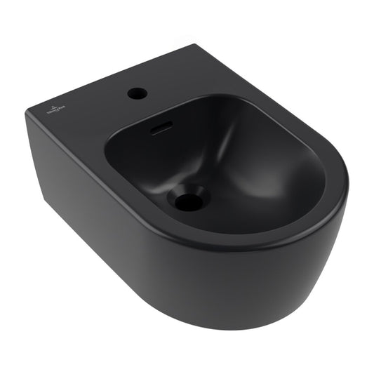 Суспендирано биде Villeroy&Boch Skyla с матово черно покритие - Pure Black CeramicPlus